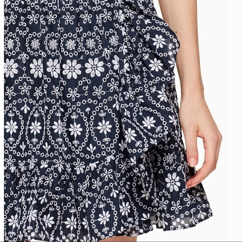 NWT KATE SPADE Shore Thing Eyelet Wrap Skirt SIZE 0